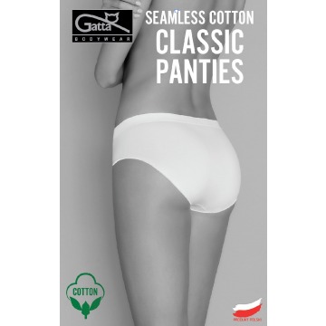 Figi gatta seamless cotton classic panties 41635 rozmiar: s, kolor: biały, gatta
