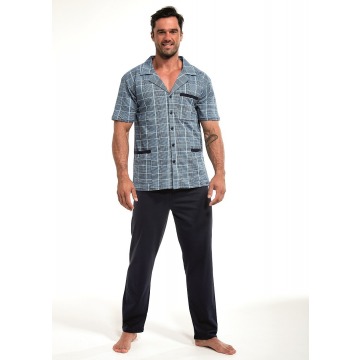 Piżama cornette 318/36 kr/r m-2xl rozpinana rozmiar: 2xl, kolor: jeans, cornette